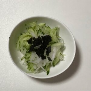 大根ときゅうりと海苔サラダ